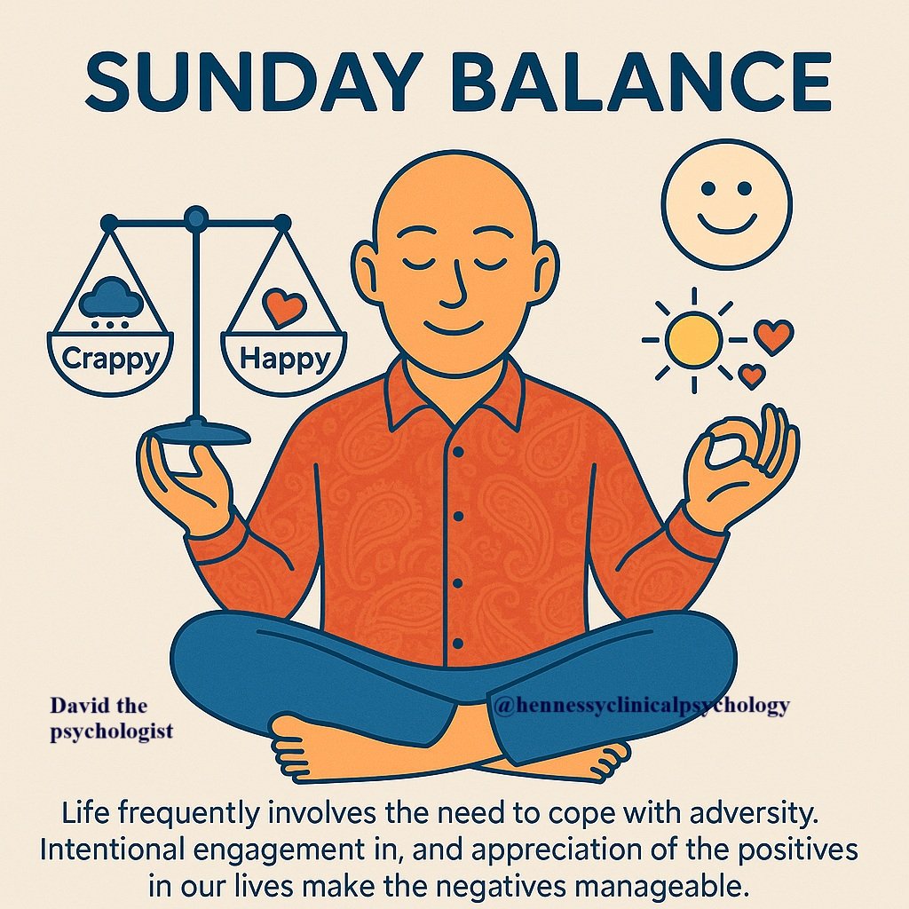 Reflective Sunday concept representing psychological balance between happiness and adversity, used in an article by David Hennessy, Clinical Psychologist in Varsity Lakes, Gold Coast.