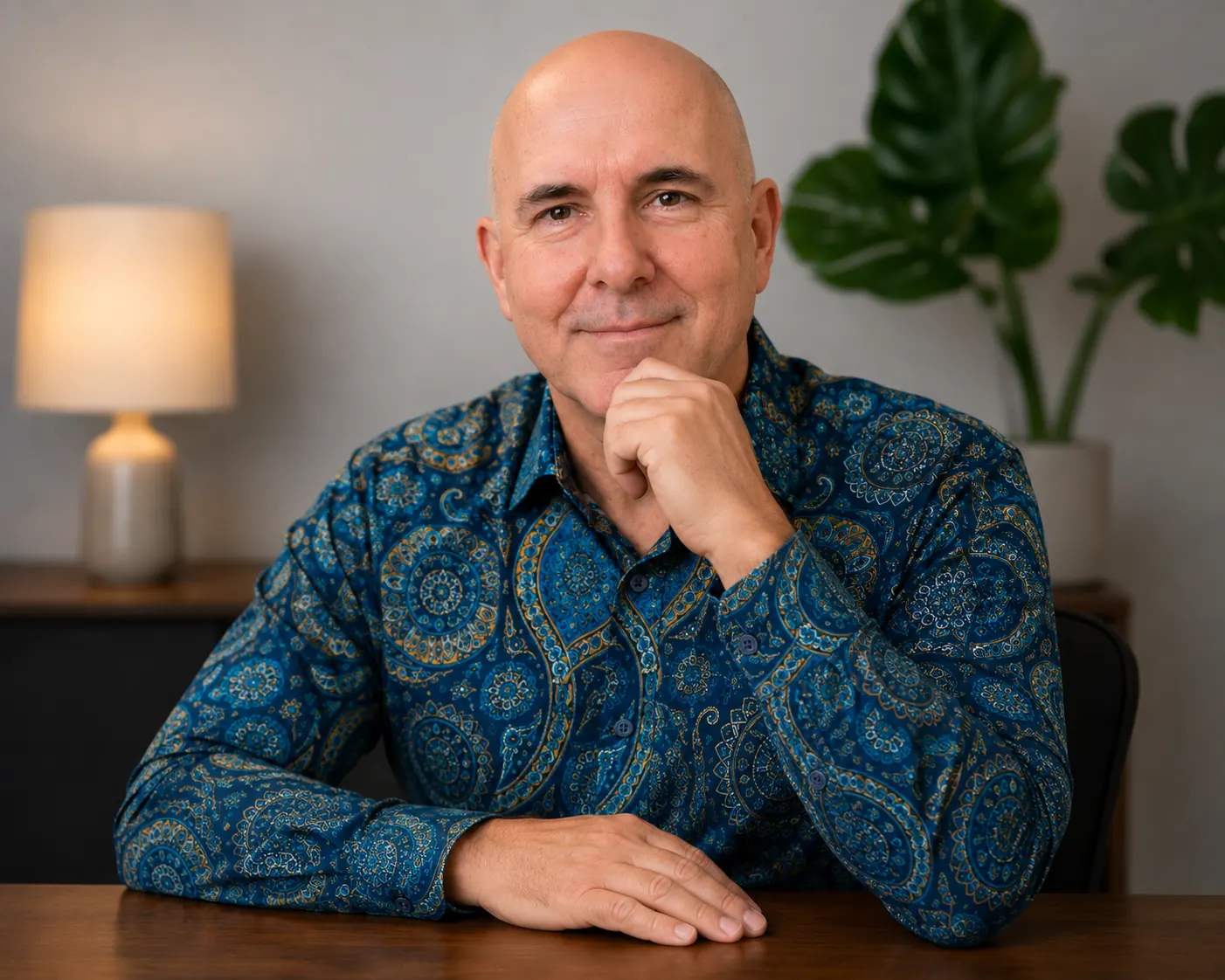 David Hennessy, Clinical Psychologist, seated at a desk